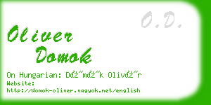 oliver domok business card